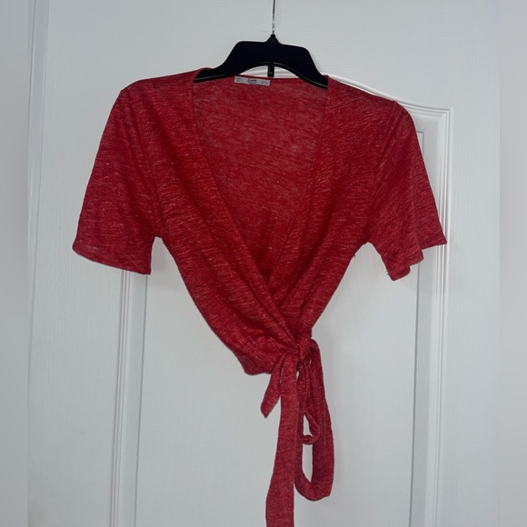 Zara Wrap top 100% linen - Picture 1 of 3